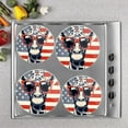 thumbnail image 2 of Bahomeck Gas Stove Burner Cover Set Of 4,Giraffe Wearing Red Glasses In Front Of American Flag Metal Electric Stove Burner Covers,Protecting Gas Stoves,Kitchen Decor，8 Inch And 10 Inch, 2 of 2