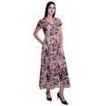 thumbnail image 4 of Moomaya Robe Longue Maxi pour Femmes à Manches Courtes, Robe Formelle/décontractée avec Poches P-TTG, 4 of 6