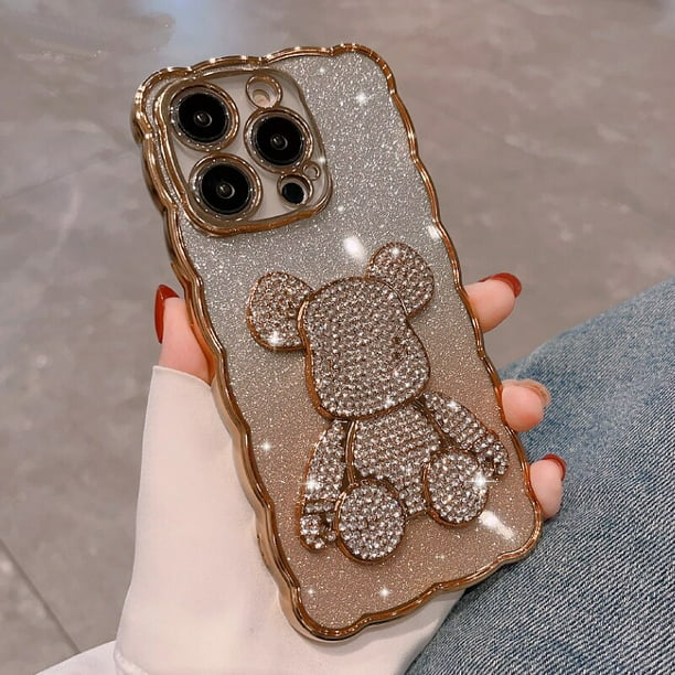 Funda con diamantes de imitación para iPhone, carcasa con purpurina para iphone 11, 14, 12, 13 Pro Max, 14, 13, 8, 7, SE, XR, Xs, Max, 14 Plus Fivean unisex