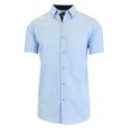 thumbnail image 2 of Mens Slim Fit Short Sleeve Button Up Dress Shirt (S- 5XL), 2 of 5