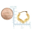 thumbnail image 2 of 10k Yellow Gold Shiny Heart Shape Fancy Hoop Earrings, Diameter  18mm, 2 of 4