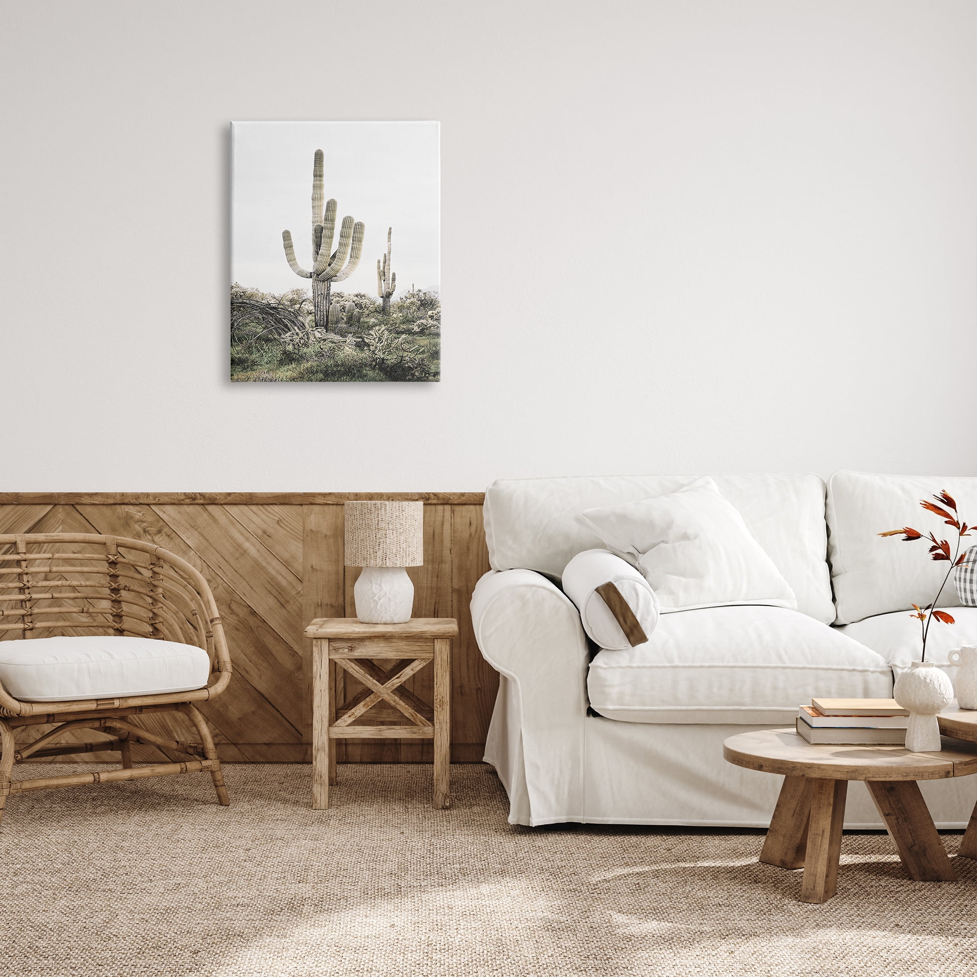 Stupell Industries Desert Landscape Cacti Botanical & Floral Photography Gallery Wrapped Canvas Print Wall Art, 24 x 30
