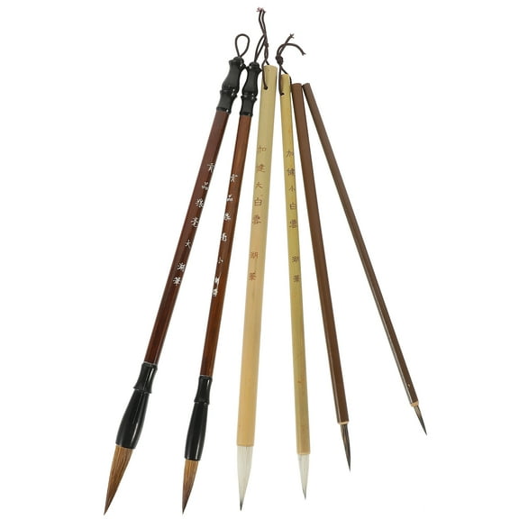unbranded 6Pcs Art Brush Pen Fine Tip Painting Brush Chinese Calligraphy Brush Chinese Painting Calligraphy