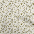 thumbnail image 1 of oneOone Cotton Poplin Cream Fabric Valentine Love Heart Dress Material Fabric Print Fabric By The Yard 56 Inch Wide, 1 of 4