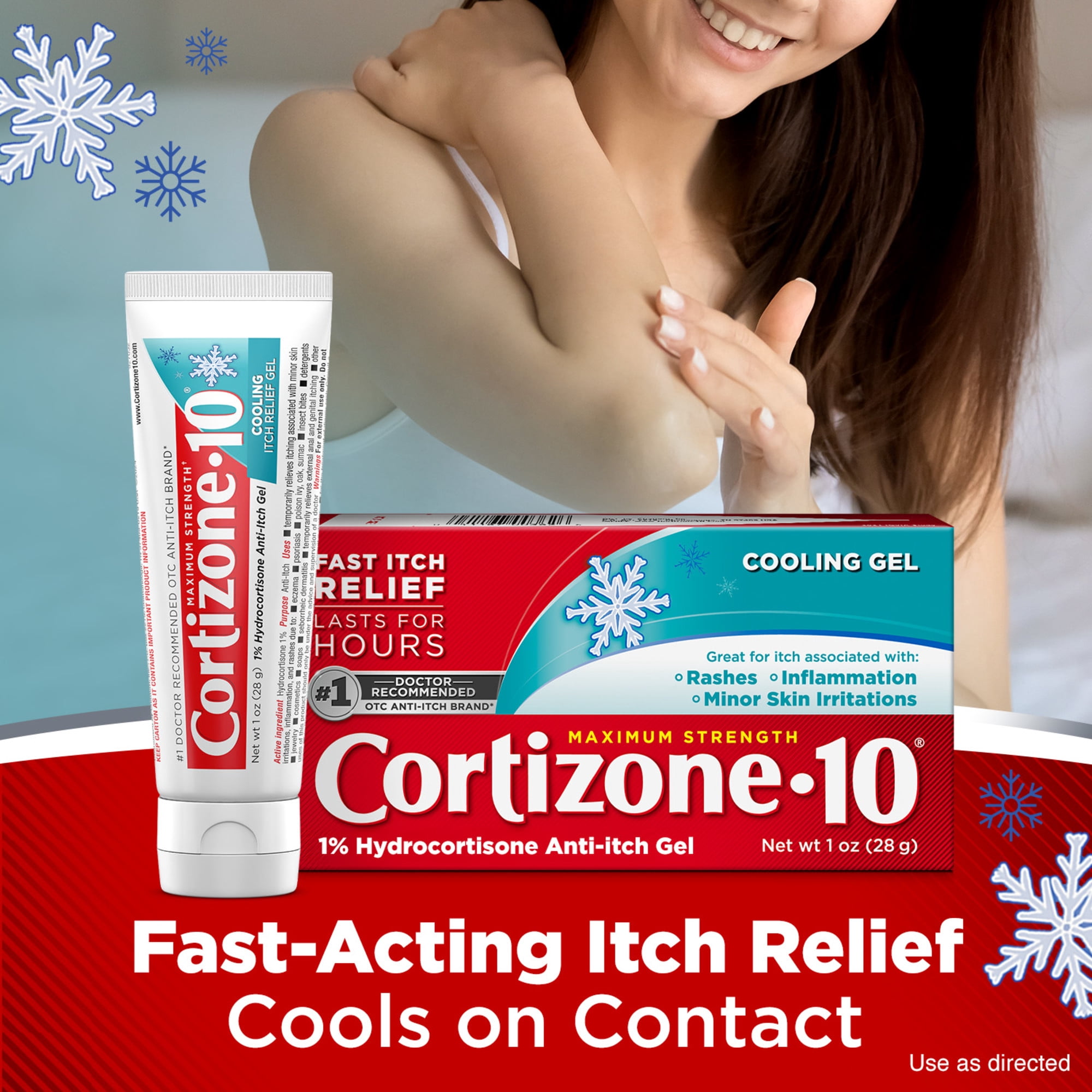 (4 pack) Cortizone-10 Maximum Strength Cooling Itch Relief Gel, 1% Hydrocortisone, Fast-Acting, Anti-Itch Gel for Bug Bites, Rash, Eczema, Psoriasis, Poison Ivy, Oak, Sumac & More, 1 oz