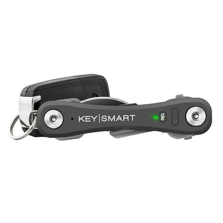 KeySmart Pro - Compact Key Holder w LED Light & Tile Smart Technology, Track Your Lost Keys & Phone w Bluetooth (up to 10 Keys,