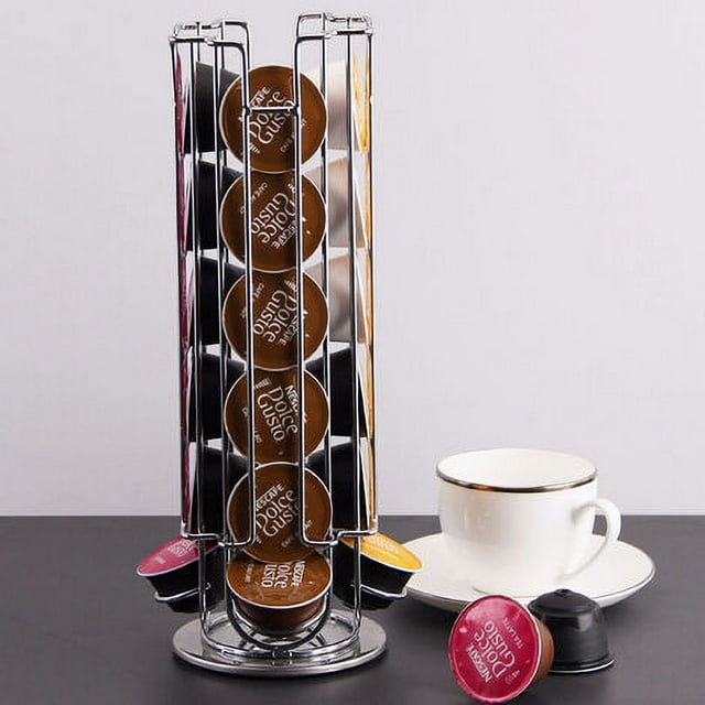 Dolce Gusto Soporte para Cápsulas de Café, Dispensador de Cápsulas Soporte Giratorio para 24 Cápsulas, Soportes de Almacenamiento Dolce Gusto, Estante para Cápsulas Giratorio