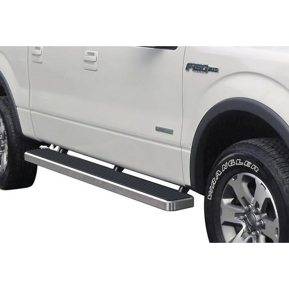 2009-2014 Ford F-150 SuperCrew Cab Hairline Finish 6 Inch Door to Door Side Bar Side Step Running Board