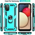 thumbnail image 5 of for Galaxy A03S Case, Samsung A03S Case with HD Screen Protector, Military-Grade Ring Holder Stand Car Mount 15ft Drop Tested Shockproof Cover Phone Case for Samsung Galaxy A03S, Green, 5 of 15