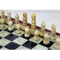 thumbnail image 4 of StonKraft Stone Chess Board with Wooden Base - Chess Game Board Set with Handcrafted Natural Stone Chess Pieces ( 12" x 12"), 4 of 7