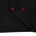 thumbnail image 4 of Chef Coat Jacket Unisex Uniform Kitchen Cooking Classic Design - Black 2XL, 4 of 10