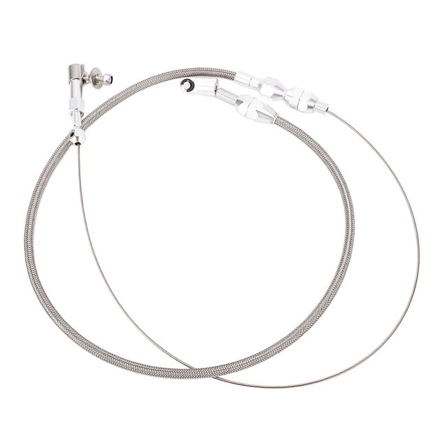 Throttle Cable Kit, Throttle Wire Aluminum Fitting Flexible Rustproof Cuttable Length For Autos