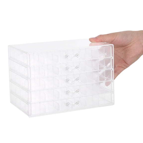 Homoyoyo Large Capacity Transparent Acrylic Earring Organizer for Women, Jewelry Storage Display with 120 Compartments