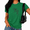 Green, variant on Women's Outdoor Pond Calm Frog Circular Ripple Shadow Nature Graphic Short Sleeve T-Shirts white Tops