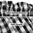 thumbnail image 2 of Buffalo Plaid Window Valances, 2 Pack Farmhouse Check Cotton Curtains 56" x 16" Window Decor Rod Pocket Valances for Kitchen, 2 of 7