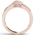 thumbnail image 3 of 1/5 Carat T.W. Diamond Double Halo Cluster 10kt Rose Gold Engagement Ring, 3 of 5