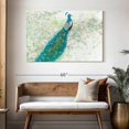 thumbnail image 3 of Elephant Stock Spring Peacock I Wall Art - Horizontal Canvas Wall Art - Living Room Wall Decor - Animal Canvas - Turquoise And White Decor By James Wiens - 48" x 32", 3 of 8