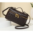 thumbnail image 2 of HMSHA Trendy Woven Crossbody Purse Square Box Bags Women Shoulder Bag Cute Satchels Mini PU Leather Top-Handle Tote Handbag, 2 of 7