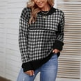 thumbnail image 2 of Herrnalise Women's Knitted Crop Tops Fashion Women Patchwork Long Sleeve Pullove Round-Neck Casual Sweater Tops Pullover Jumper Sweaters, 2 of 6