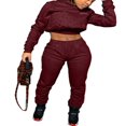 thumbnail image 1 of Ensemble de Survêtement Décontracté pour Femmes 2 Pcs avec Sweat à Capuche à Manches Longues et Pantalon de Jogging, 1 of 3