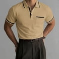 thumbnail image 2 of Vetsdori Short Sleeve Shirts for Men Polo Summer Pullover Work Casual Collar Trendy Plain Mens Tops Pocket, 2 of 5