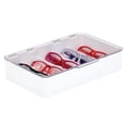 thumbnail image 6 of mDesign Plastic Stackable Eyeglass Storage Organizer, 5 Sections - White, 6 of 7