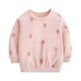thumbnail image 5 of Tiijoy Girls Crew Neck Sweatshirt Strawberry Print Pullover Sweatshirt, Sizes 18-24M, 5 of 6