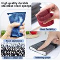 thumbnail image 5 of 6-Pack Steel Wool Scrub Sponges Topboutique Wire Dish Brush Double Sided Scouring Pads Multi-Use Heavy Duty Scrub Sponge Household Cleaning Sponges, Gentle and Scratch Free, Multi-color, 5 of 6