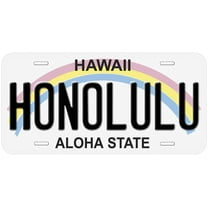 Honolulu Capital Of Hawaii Flat Novelty Car License Plate