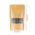 thumbnail image 3 of Transemion 10pcs Snack Bags Kraft Paper Window Paper Window Candy Bags Sealing Portable Cookie Bread Pouches 16*22 1Set, 3 of 6