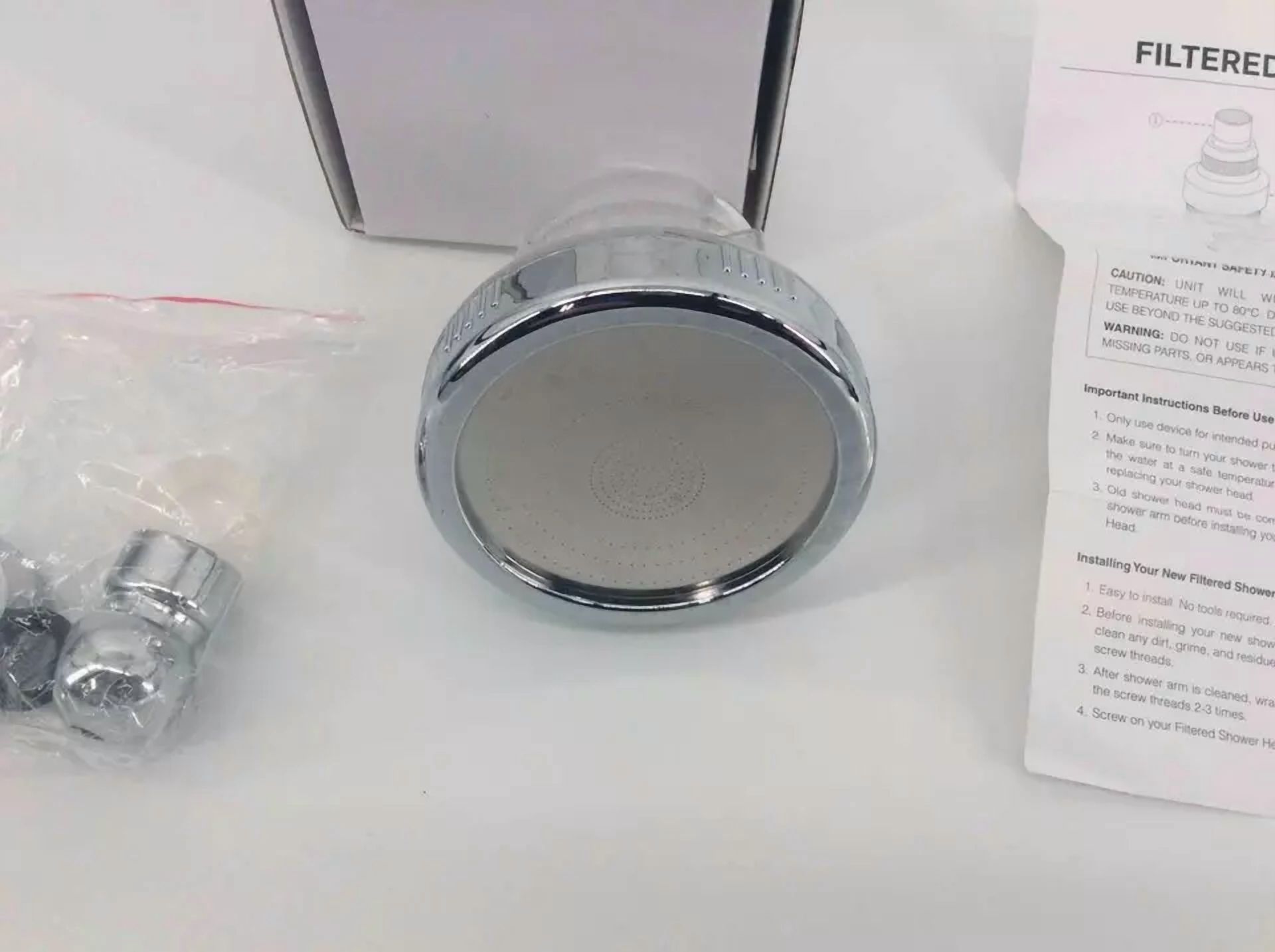CRESTIN- Filtered Shower Head - High Pressure Rain Showerhead - Chrome