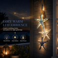 thumbnail image 6 of Wooden Starfish Wall Decor Shelf,Rustic Farmhouse Wall Decor,23.23-Inch Rustic Wooden Coastal Starfish Door Wall Hanging with Warm LED Lights for Home Porch Entryway., 6 of 11