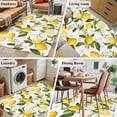 thumbnail image 6 of Lemon Summer Area&nbsp;Rug 4x6ft Floral Lemon Yellow Green Non-Slip&nbsp;Washable Square&nbsp;Rugs Soft Felt Indoor Floor Mat for Bedroom Kitchen Living Room Bathroom, 6 of 9