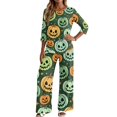 thumbnail image 5 of Two Piece Sets For Women Halloween 3/4 Sleeve Print Fall Outfits Casual Crew Neck Shirts And Pants Lounge Sets Halloween Vacation Travel Outfits, 5 of 5