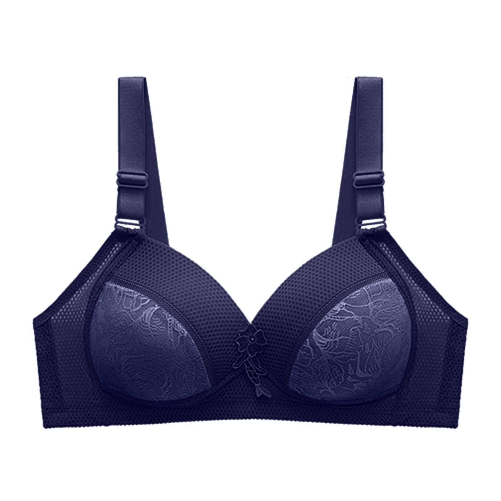 Buy Clovia Women's Lace Padded Non-Wired Full Cup Nursing Bra  (BR2278P03_Blue_32D) at
