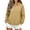*Khaki, variant on VBVC Women's Half Zip Hooded Sweatshirt, Fall Winter Long Sleeve Top For Women, Ladies' Oversized Pullover Hoodie With A Pocket, White , S-2XL