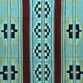 thumbnail image 1 of Ahgly Company Indoor Square Southwestern Light Blue Country Area Rugs, 7' Square, 1 of 4