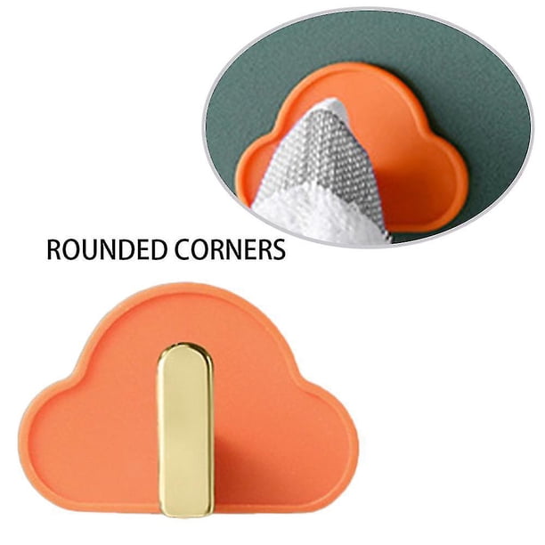 4 ganchos de pared adhesivos decorativos para trabajo pesado, gancho para llaves sin daños para cocina, baño