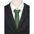 thumbnail image 4 of Corbatas de hombre INSPIRE CHIC para el Día del Padre, de color sólido, corbatas clásicas texturizadas para bodas formales, talla única, verde, 4 of 4
