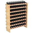 thumbnail image 1 of VEVOR 72 Bottle Upgrade Modular Wine Rack Bamboo Wood Display Shelf 8-Tier, 1 of 9