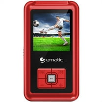 Ematic 1.8" 8GB MP3/Video Player with Voice Recorder and Radio MP3, Red