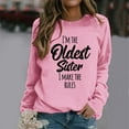 thumbnail image 2 of Women Sweatshirt Long Sleeve Sweatshirt Women’S Pullover Pink Crewneck for Womens Fall Sweatshirt Adult Sweatshirt, 2 of 4