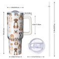 thumbnail image 2 of OBREWU Cute Cartoon Dog Tumbler with Handle and Lid,Cute Cartoon Dog 40oz Double Wall Vacuum Insulated Tumbler,Cups Gift for Women and Men, 2 of 7