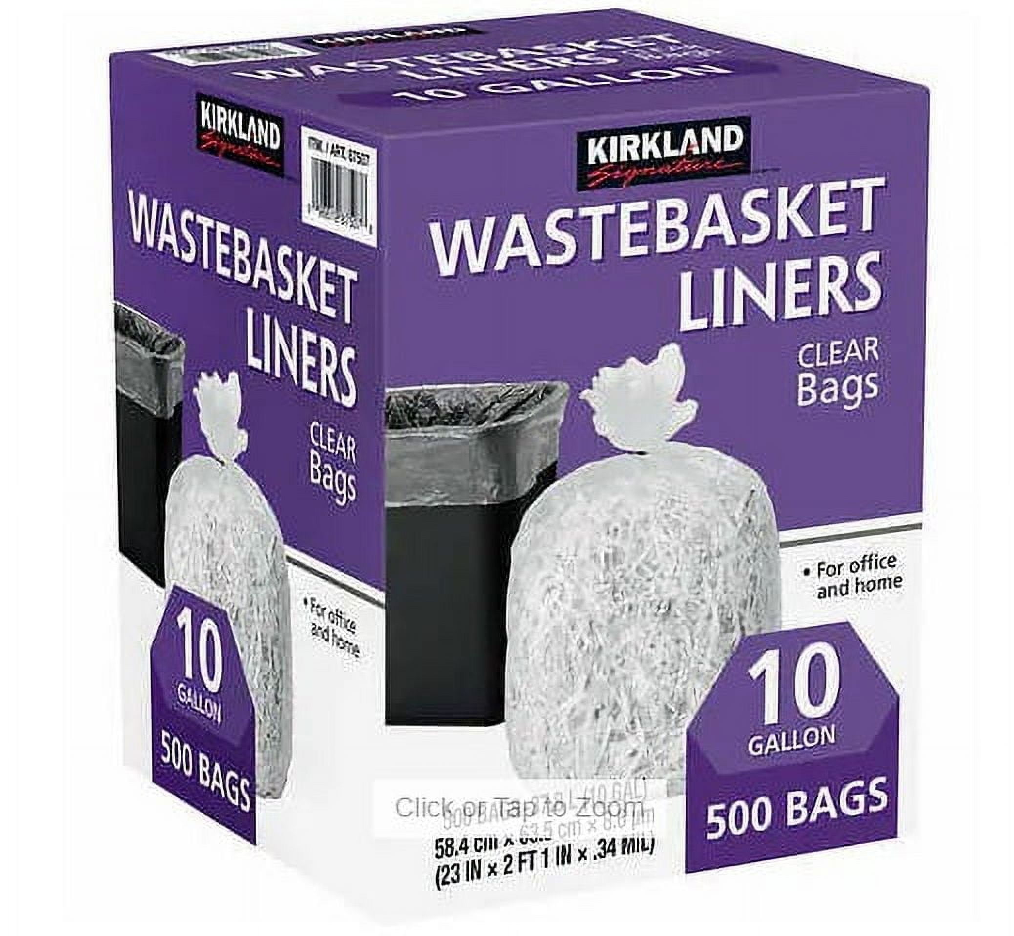 Clear Trash Bags 30x37 Inches - 20-30 Gallon Capacity, 0.40 Mil Thick For Home, Office & Commercial Use