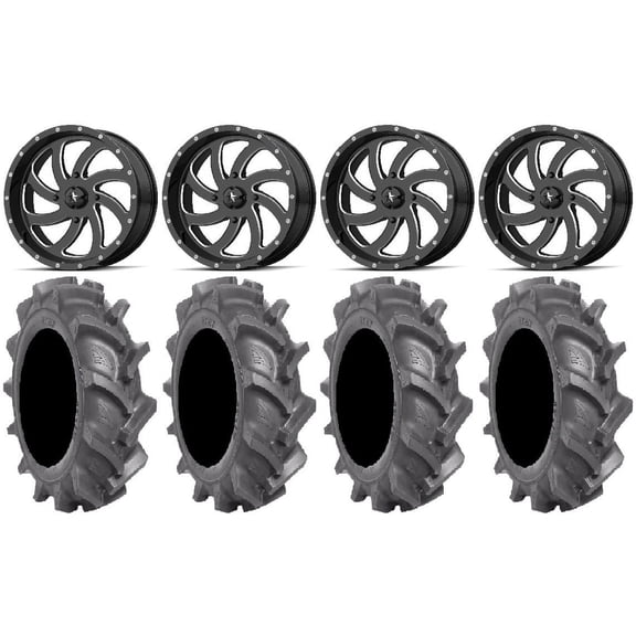 MSA Milled Switch 18" Wheels 35" BKT AT 171 Tires Can-Am Maverick X3 / Honda Pioneer 1000 / Talon