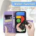 thumbnail image 5 of for Google Pixel 5A 5G Wallet Case, 3D Butterfly Embossing Slim Flip PU Leather Phone Case Magnetic Closure Credit Card Slots Holder Cover for Google Pixel 5A 5G HZD Light Purple, 5 of 16