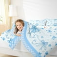 thumbnail image 4 of Homewish Kawaii Bowknot Full Size Comforter Sets for Girls, Black Blue Plaid Bedding Comforter Set, Hand Drawn Love Hearts Bedding Sets, Lightweight Room Decor, 4 of 8