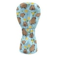 thumbnail image 2 of Yuyamidu Capybara Golf Club Covers Driver Headcover Hybrid Headcover Fairway Wood Head Covers Lemon Golf Headcovers PU Leather Golf Headcovers for Golf Clubs Women Golfer, Blue, 2 of 8