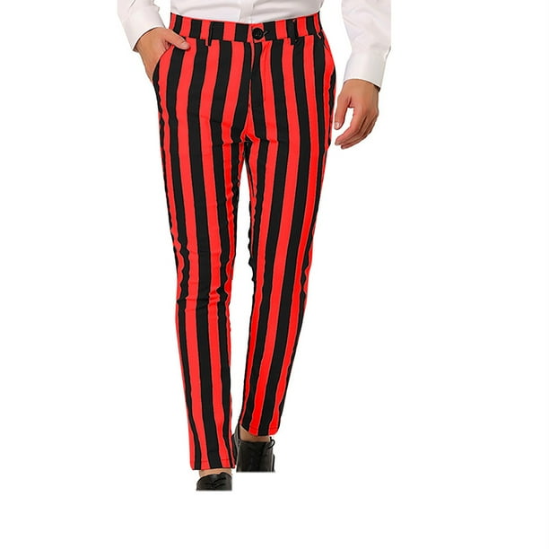 Pantalones largos de hombre con rayas personalizadas, pantalones de traje con botones y bolsillos, leggings, pantalones casuales, pantalones de licra para hombre