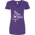 thumbnail image 3 of Inktastic Buon Natale Christmas Tree with Heart and Star Women's V-Neck T-Shirt, 3 of 5